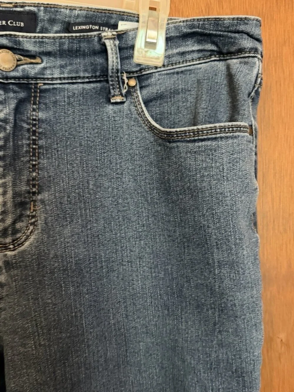 Charter Club Lexington Straight Leg Blue Size 14 Petite denim jeans soft prewash